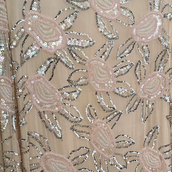 Vintage Bonwit Teller pink, sparkling designer evening gown XL - Picture 7 of 9